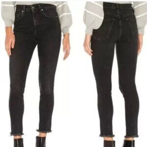 Free People Black High-Waisted Jeans